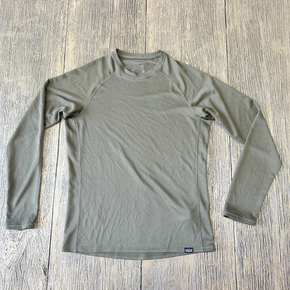 Patagonia Men’s S Capilene Midweight Baselayer Long Sleeve Neutral Olive Green